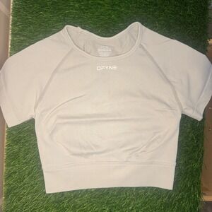 Dfyne impact crop top lunar rock gray small